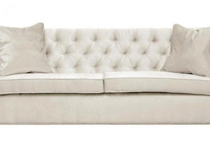 Béige Chesterfield Drësësser Polstersofa Miwwelen Hotel Praxis Wunnzëmmer